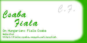 csaba fiala business card